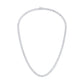Certified 21.17 CTW Oval & Baguette Cut VS Lab Grown 18" Tennis Chain 14KT Gold