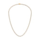 Certified 21.17 CTW Oval & Baguette Cut VS Lab Grown 18" Tennis Chain 14KT Gold