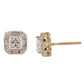 Certified 1.17 CTW Round & Baguette VS Lab Grown Stud Earrings w/ 0.92 CTW Center 14KT Gold
