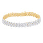 Certified 7 CTW Marquise & Pear Cut VS Lab Grown 7" Fancy Bracelets 14KT Gold
