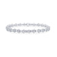 Certified 6.89 CTW Emerald and Marquise Cut VS Lab Grown 7" Fancy Bracelets 14KT Gold