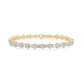 Certified 6.89 CTW Emerald and Marquise Cut VS Lab Grown 7" Fancy Bracelets 14KT Gold