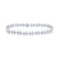 Certified 4.07 CTW Marquise & Pear Cut VS Lab Grown 7" Fancy Bracelets 14KT Gold