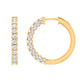 Certified 1.69 CTW Round Cut VS Lab Grown Hoop Earrings 14KT Gold