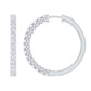 Certified 2.33 CTW Round Cut VS Lab Grown Hoop Earrings 14KT Gold