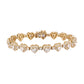 Certified 5.93 CTW Heart Center Cut w/ Round VS Lab Grown 7" Tennis Bracelets 14KT Gold