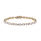 Certified 6.16 CTW Round and Cushion Cut VS Lab Grown 7" Fancy Bracelets 14KT Gold