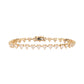 Certified 6.40 CTW Heart Cut VS Lab Grown 7" Tennis Bracelets 14KT Gold
