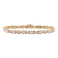 Certified 4 CTW Round, Marquise and Pear Cut VS Lab Grown 7" Fancy Bracelets 14KT Gold