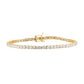 Certified 5 CTW Round VS Lab Grown 7" Tennis Bracelets 14KT Gold