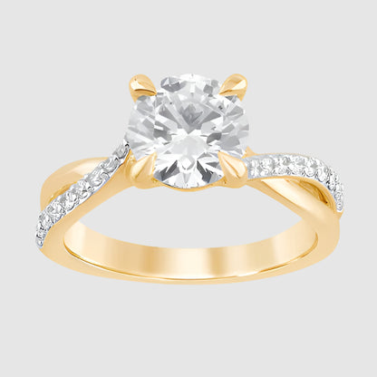 2.25ct Portuguese Cut Round Certified Lab Diamond Ring