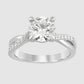 2.25ct Portuguese Cut Round Certified Lab Diamond Ring