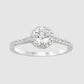 0.88ct Portuguese Cut Round Certified Lab Diamond Ring