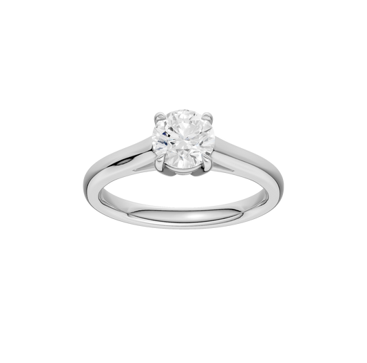 1.00ct Round Certified Solitaire Lab Diamond Ring