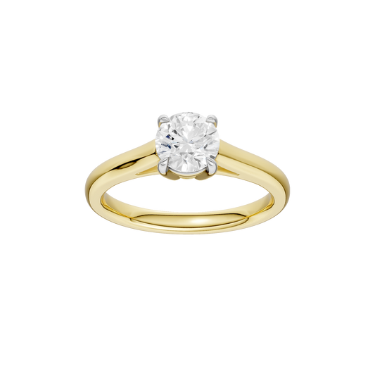 1.00ct Round Certified Solitaire Lab Diamond Ring