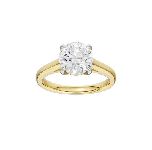 2.00ct Round Certified Solitaire Lab Diamond Ring