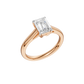 1.00ct Radiant Certified Solitaire Lab Diamond Ring