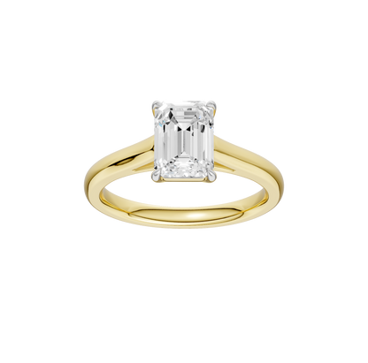 1.00ct Radiant Certified Solitaire Lab Diamond Ring