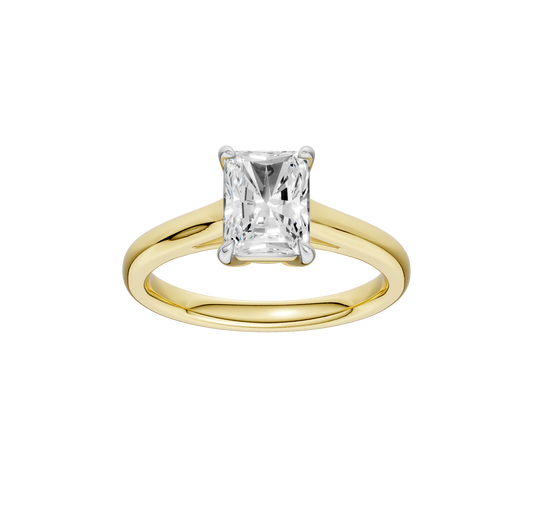 1.50ct Radiant Certified Solitaire Lab Diamond Ring
