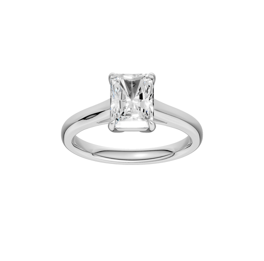 2.00ct Radiant Certified Solitaire Lab Diamond Ring