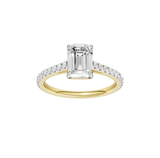 1.25ct Emerald Certified Solitaire Lab Diamond Ring