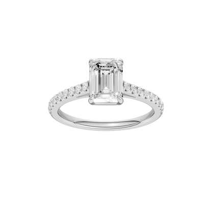 1.25ct Emerald Certified Solitaire Lab Diamond Ring