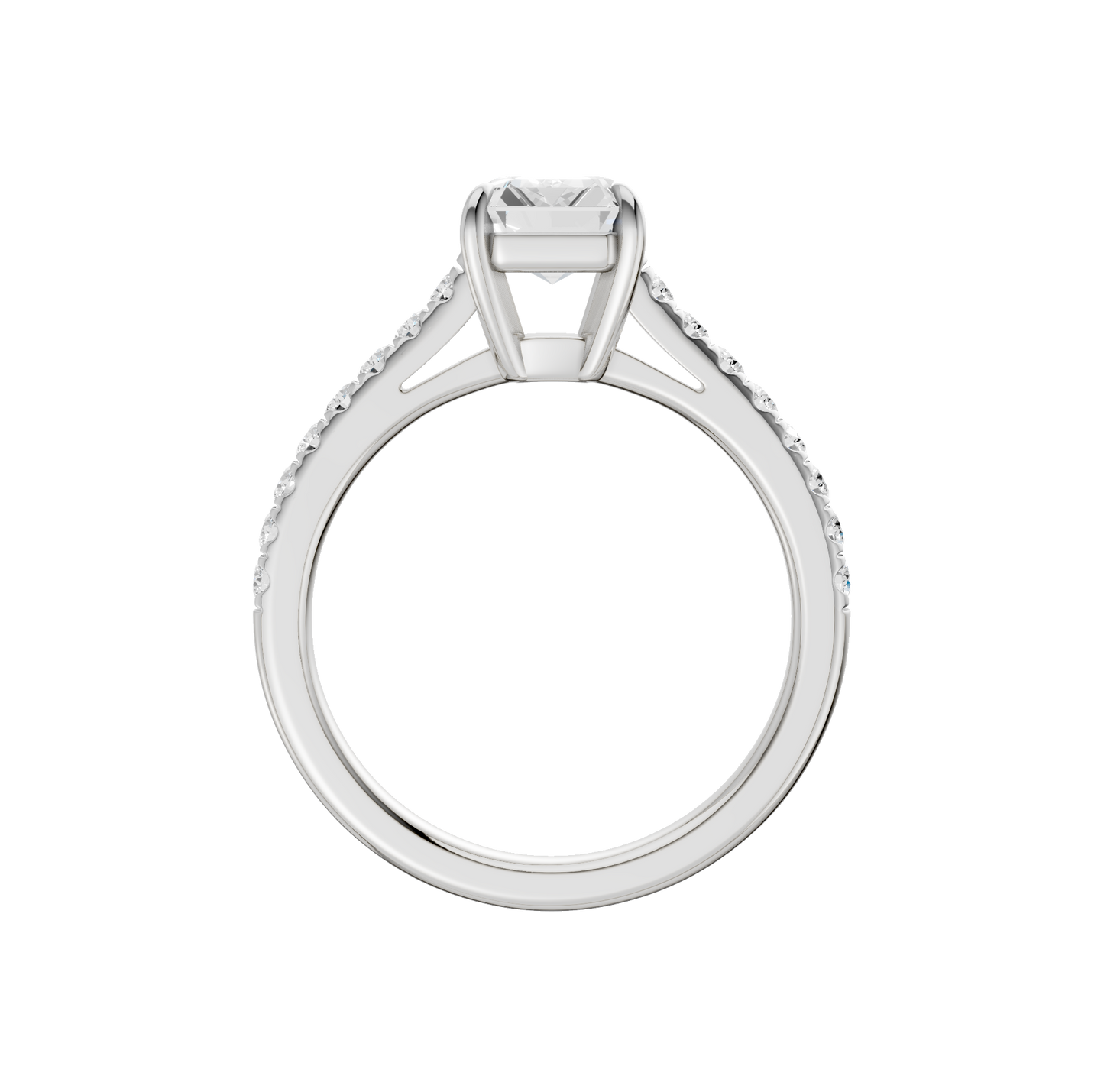 2.25ct Emerald Certified Solitaire Lab Diamond Ring