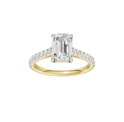2.25ct Emerald Certified Solitaire Lab Diamond Ring