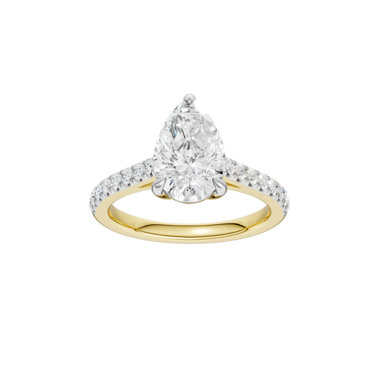 2.25ct Pear Certified Solitaire Lab Diamond Ring