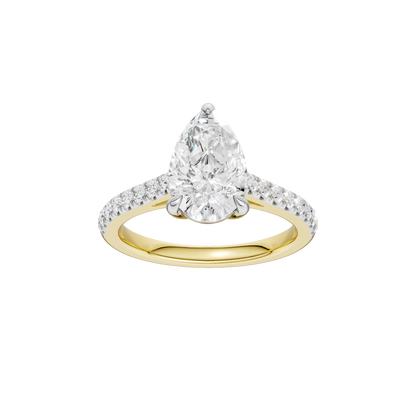 2.25ct Pear Certified Solitaire Lab Diamond Ring