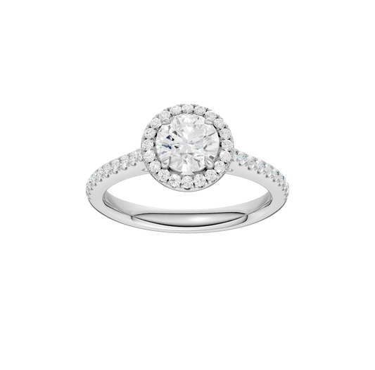1.25ct Round Certified Lab Diamond Ring