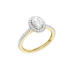 1.25ct Oval Certified Single Halo Lab Diamond Ring