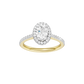 1.25ct Oval Certified Single Halo Lab Diamond Ring