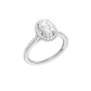 1.75ct Oval Certified Single Halo Lab Diamond Ring
