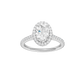 1.75ct Oval Certified Single Halo Lab Diamond Ring
