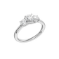 1.00ct Round Certified Three Stone Lab Diamond Ring