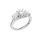 3.00ct Round Certified Three Stone Lab Diamond Ring