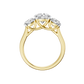 3.00ct Round Certified Three Stone Lab Diamond Ring