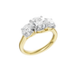 3.00ct Round Certified Three Stone Lab Diamond Ring