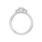 1.00ct Oval Certified Three Stone Lab Diamond Ring