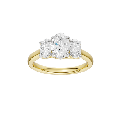 2.00ct Oval Certified Lab Diamond Ring