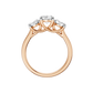 3.00ct Oval Certified Three Stone Lab Diamond Ring