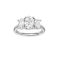 3.00ct Oval Certified Three Stone Lab Diamond Ring