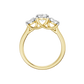 3.00ct Oval Certified Three Stone Lab Diamond Ring