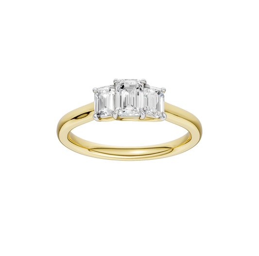 1.00ct Emerald Certified Solitaire Lab Diamond Ring