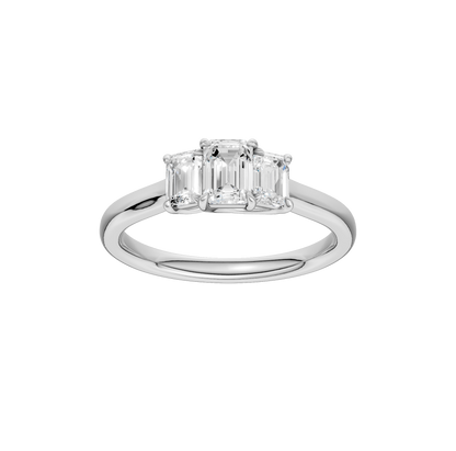1.00ct Emerald Certified Solitaire Lab Diamond Ring