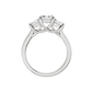 3.00ct Emerald Certified Three Stone Lab Diamond Ring