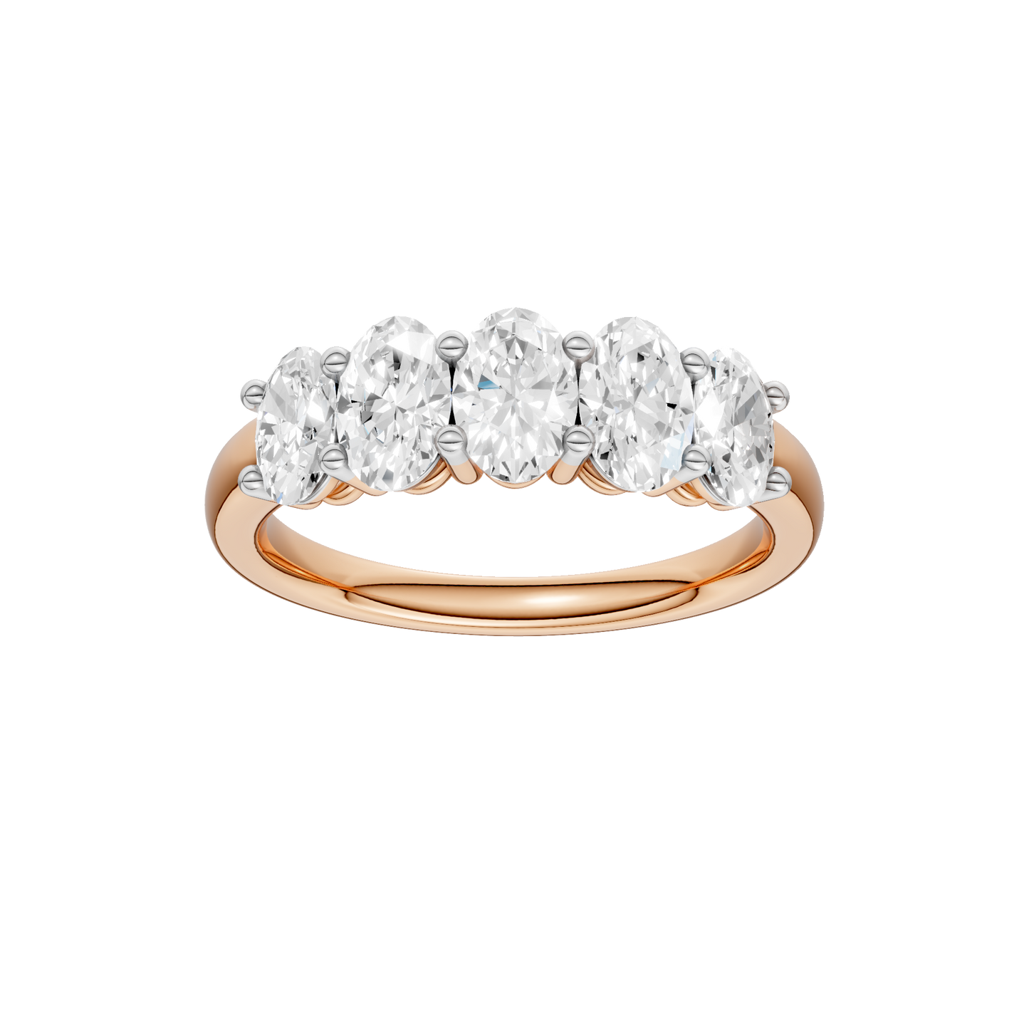 1.50ct Oval Certified Lab Diamond Band