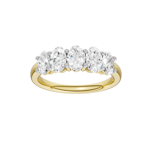 1.50ct Oval Certified Lab Diamond Band