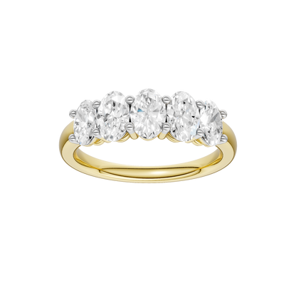 1.50ct Oval Certified Lab Diamond Band